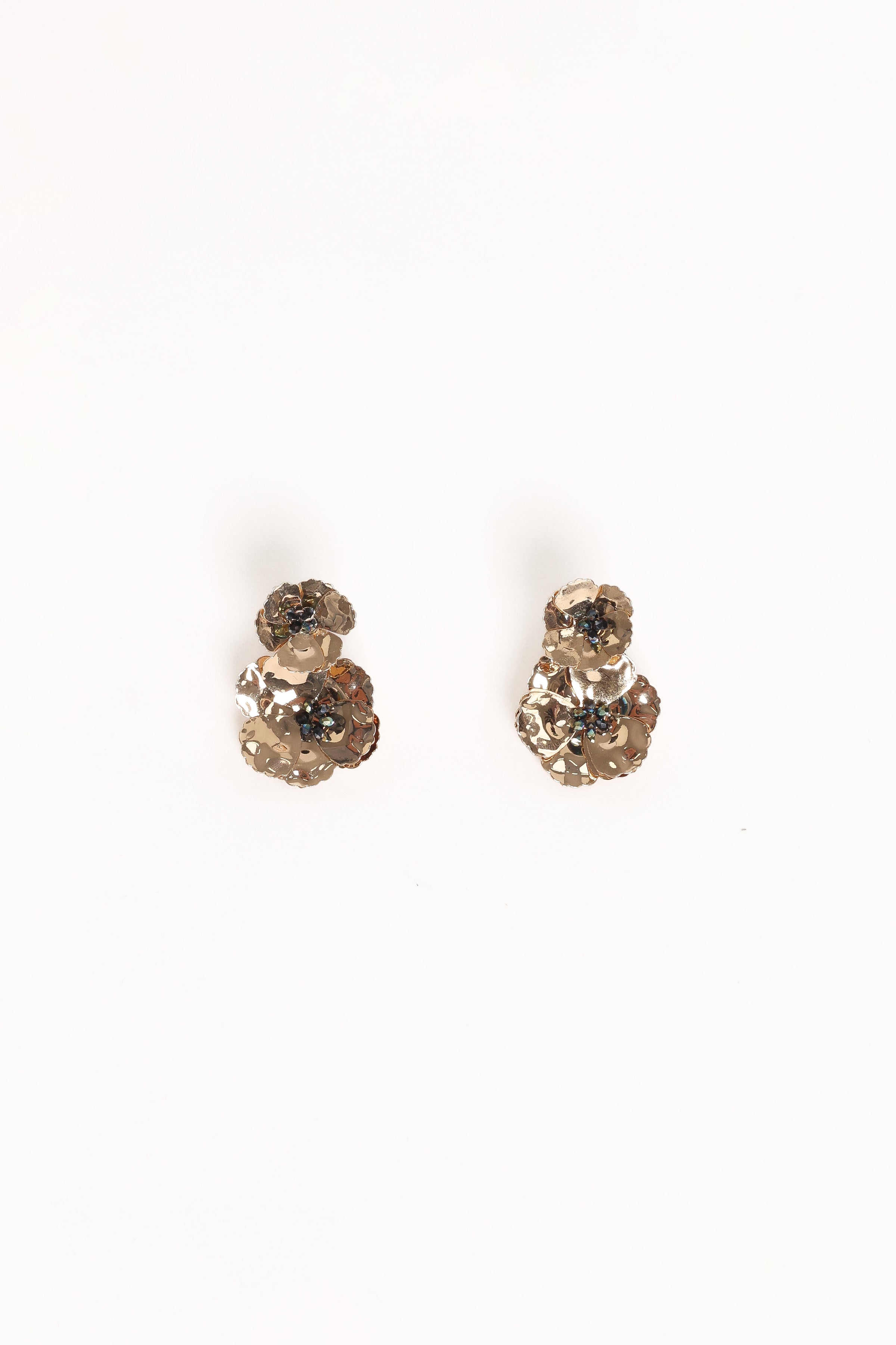Petal and Pup USA ACCESSORIES Evelina Flower Earrings - Gold One Size