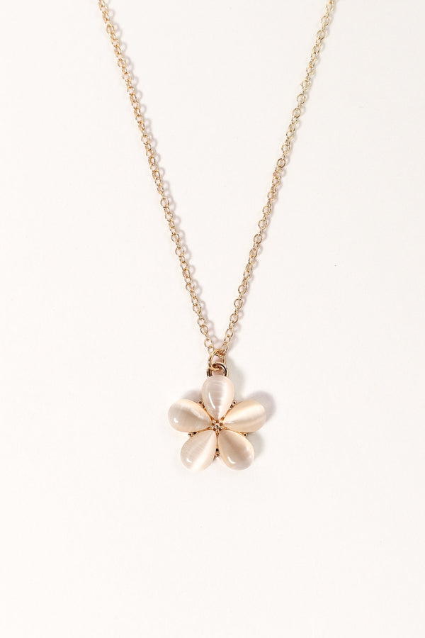 Petal and Pup USA ACCESSORIES Everlee Floral Necklace - Gold One Size