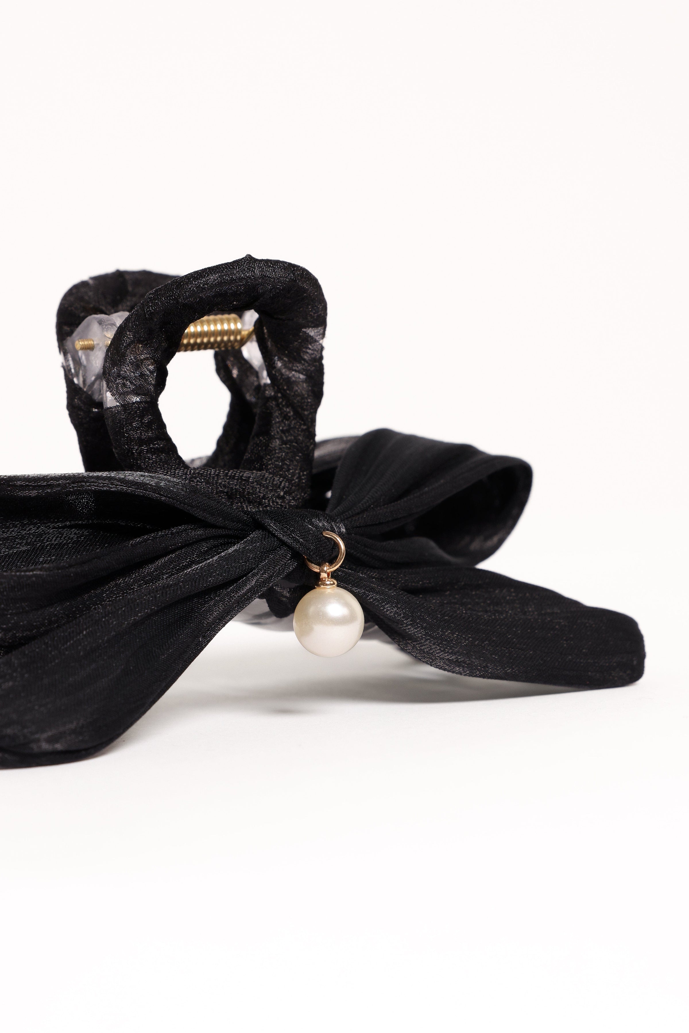 Petal and Pup USA ACCESSORIES Ezra Bow Hair Clip - Black One Size