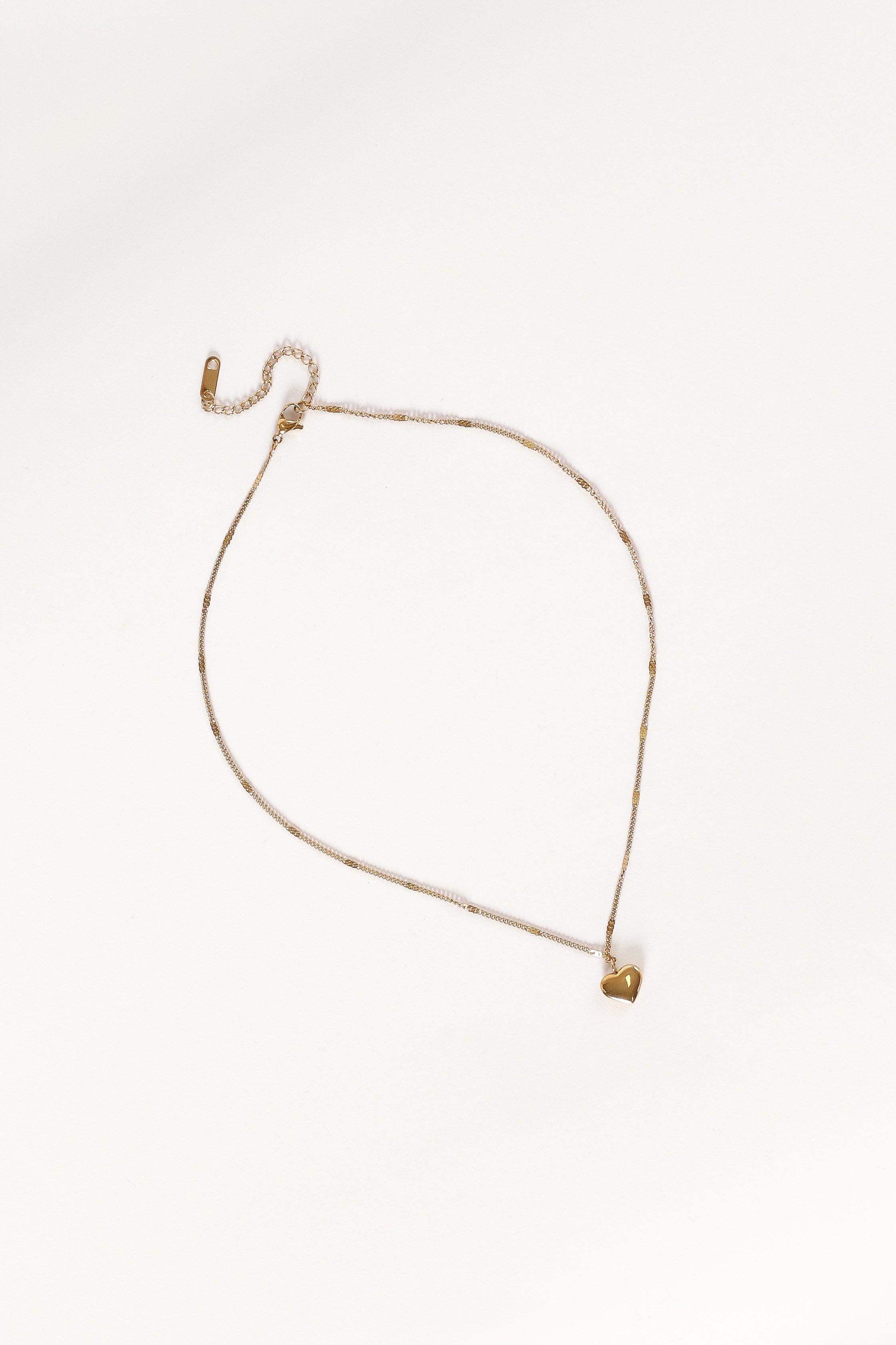 Petal and Pup USA ACCESSORIES Fay Heart Shaped Necklace - Gold One Size