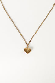 Petal and Pup USA ACCESSORIES Fay Heart Shaped Necklace - Gold One Size