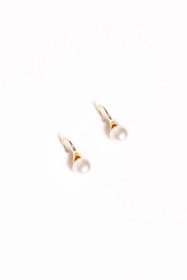 Petal and Pup USA ACCESSORIES Finley Earrings - Gold/Pearl One Size