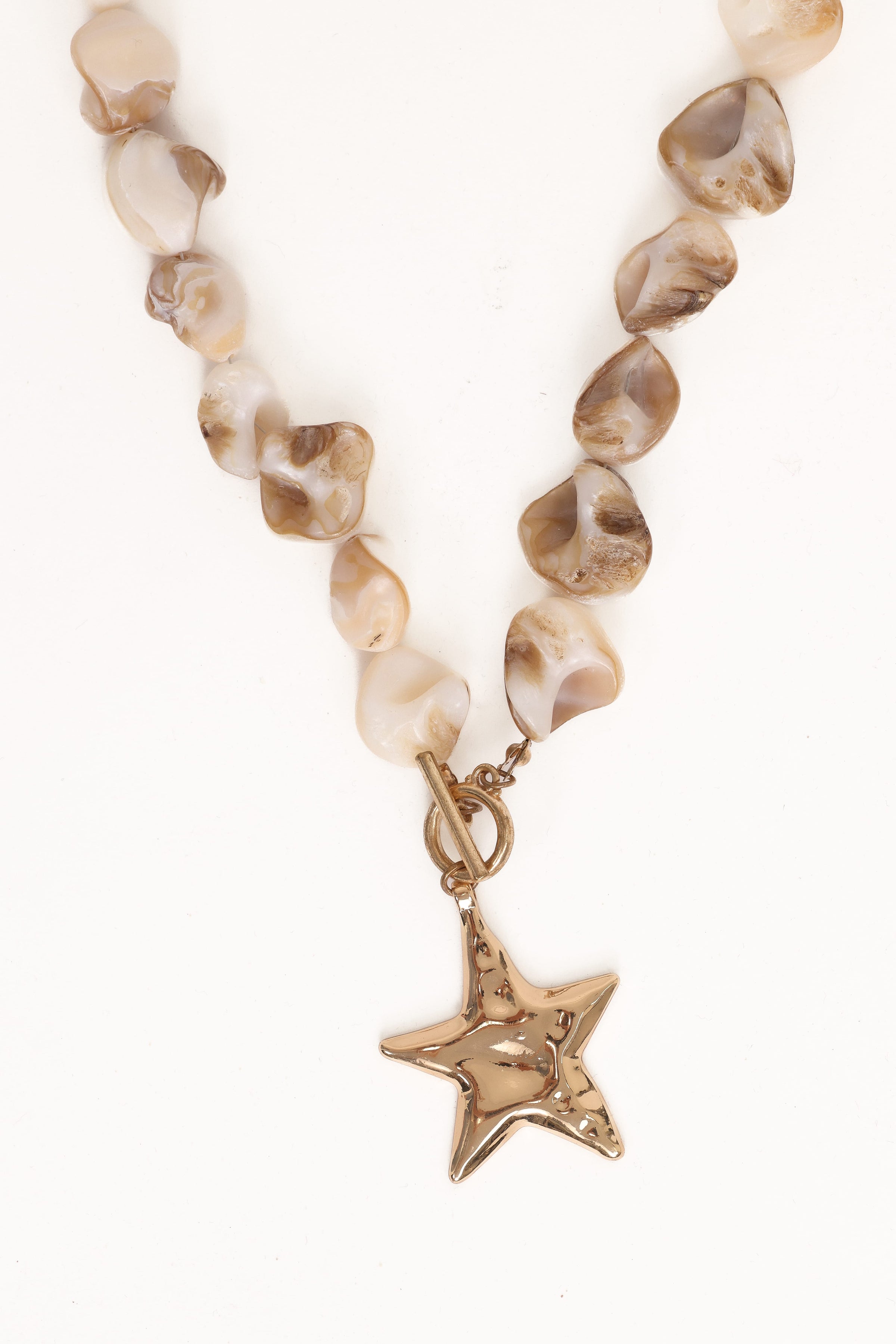 Petal and Pup USA ACCESSORIES Gabbie Star Necklace - Pearl/Gold One Size