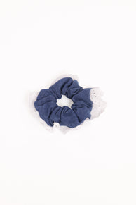 Petal and Pup USA ACCESSORIES Georgia Scrunchie - Dark Blue One Size