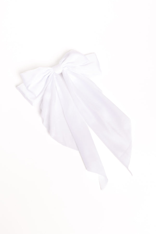 Petal and Pup USA ACCESSORIES Grace Hair Bow - White One Size