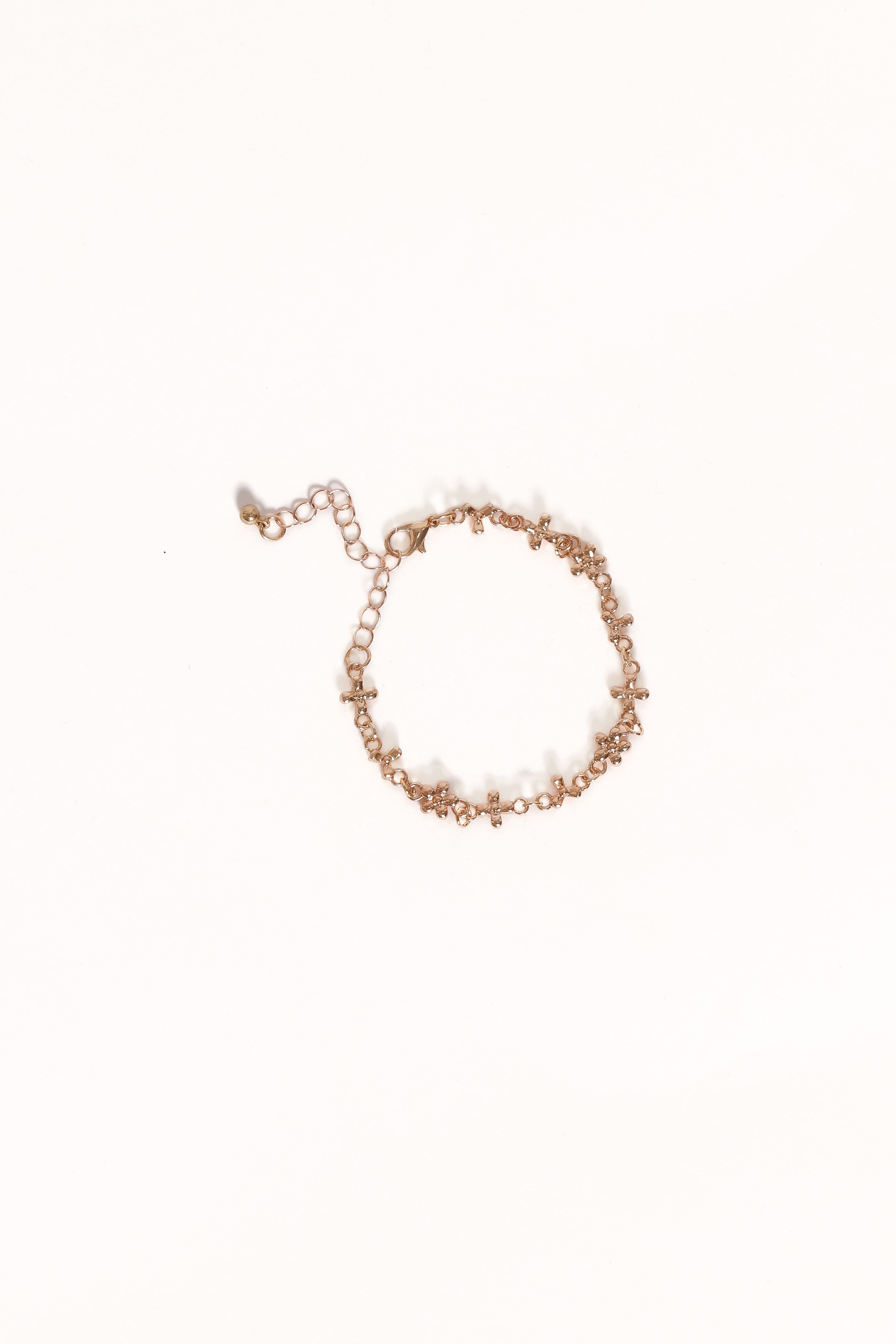 Petal and Pup USA ACCESSORIES Hannah Flower Bracelet - Gold One Size