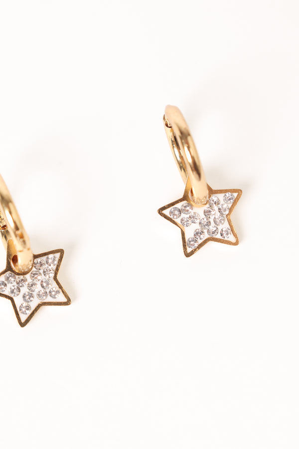 Petal and Pup USA ACCESSORIES Hayden Star Earrings - Gold One Size