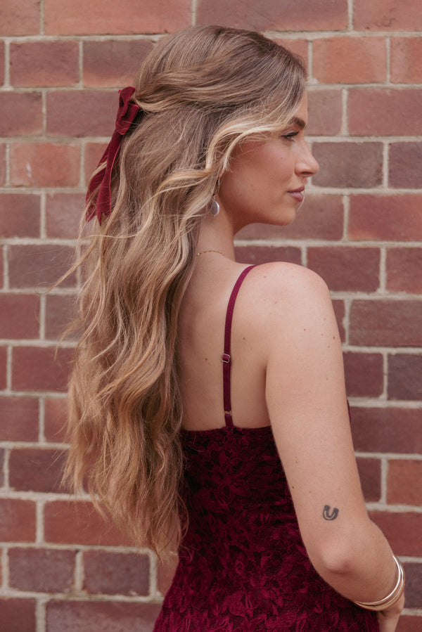 Petal and Pup USA ACCESSORIES Helena Hair Bow - Red One Size
