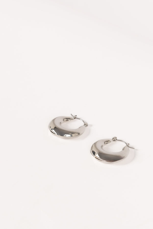 Petal and Pup USA ACCESSORIES James Hoop Earrings - Silver One Size