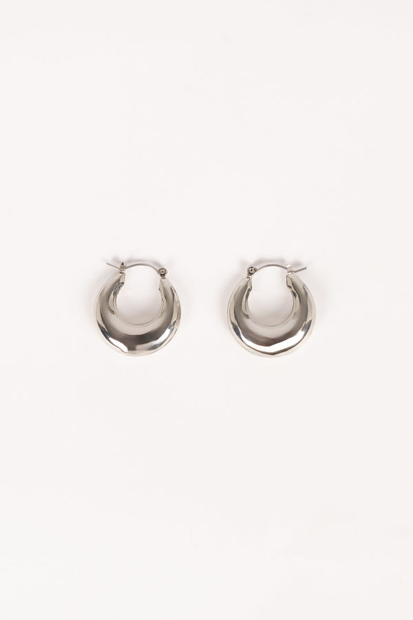 Petal and Pup USA ACCESSORIES James Hoop Earrings - Silver One Size