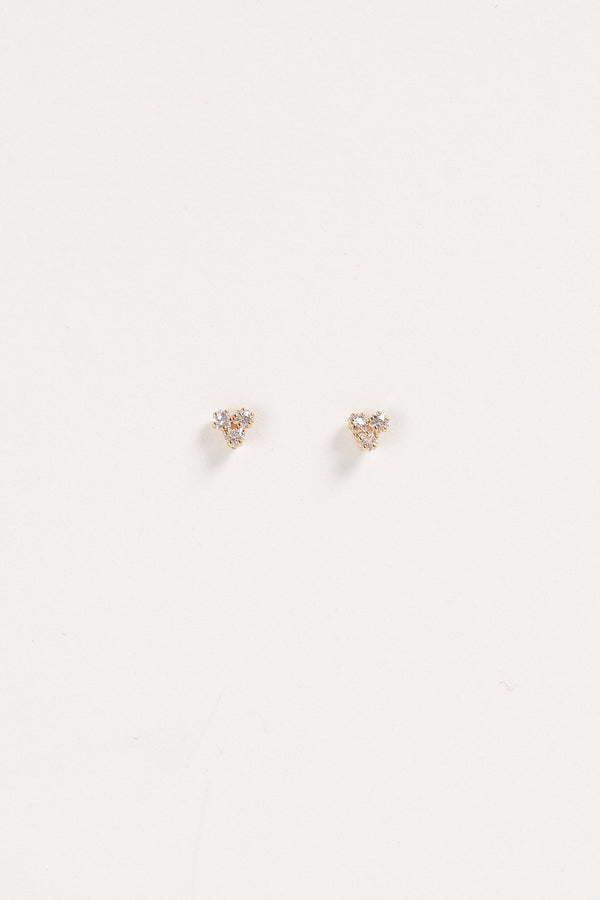 Petal and Pup USA ACCESSORIES Janey Stud Earrings - Gold One Size