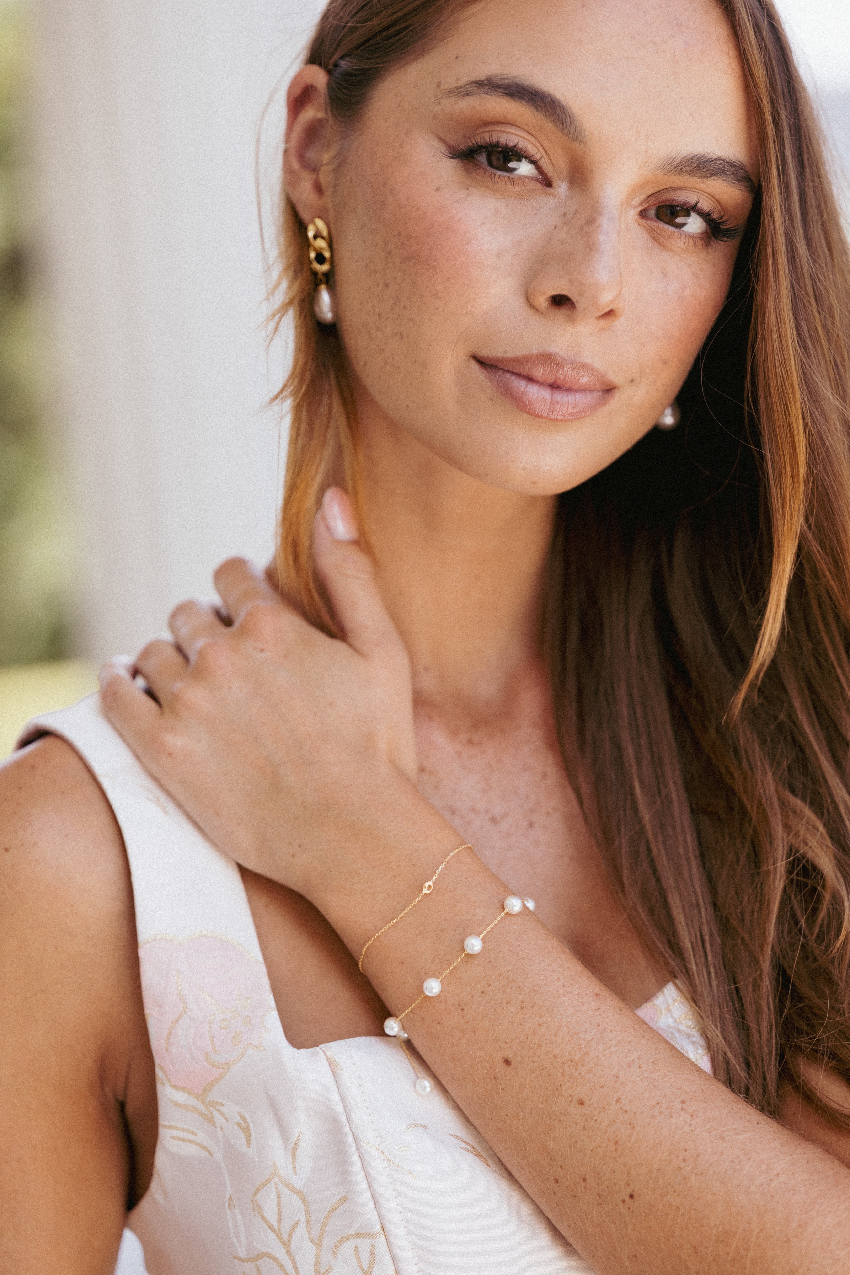 Petal and Pup USA ACCESSORIES Jasmine Bracelet - Pearl One Size