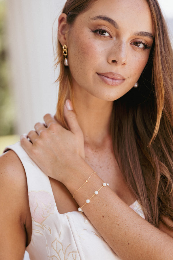 Petal and Pup USA ACCESSORIES Jasmine Bracelet - Pearl One Size