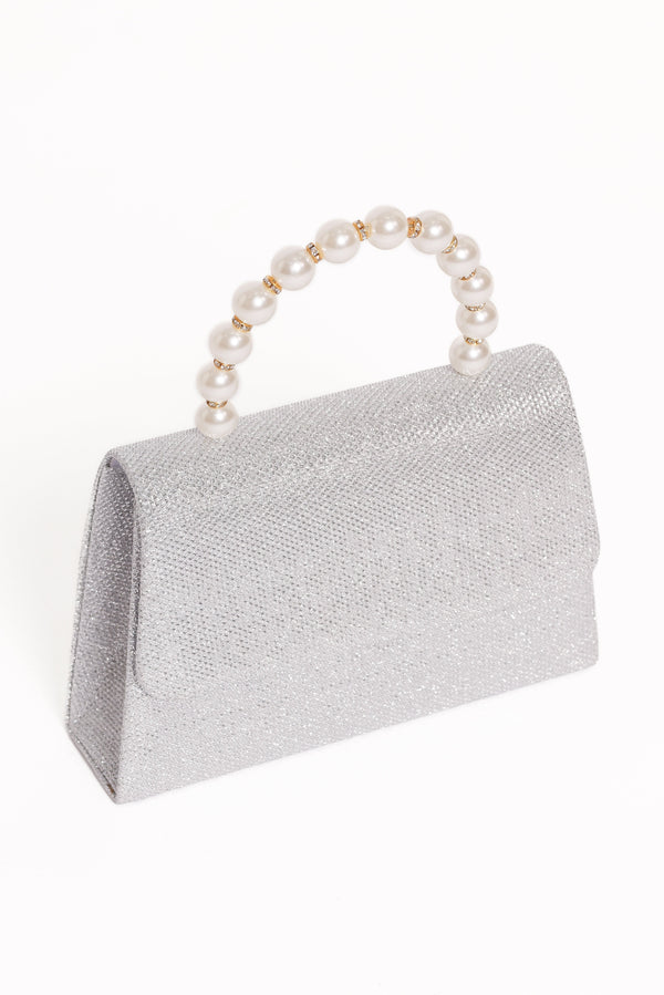 Petal and Pup USA ACCESSORIES Jenn Embellished Bag - Champagne/Pearl One Size