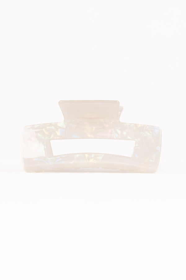 Petal and Pup USA ACCESSORIES Jennifer Hair Clip - White/Silver One Size