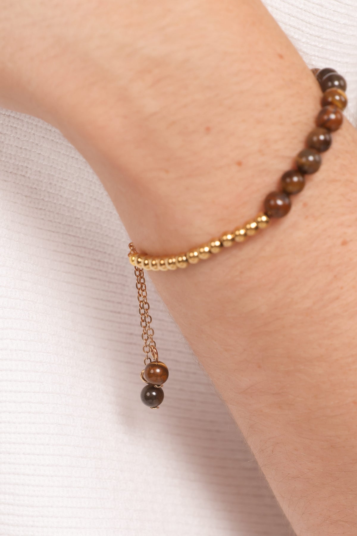 Petal and Pup USA ACCESSORIES Jordana Beaded Bracelet - Brown One Size