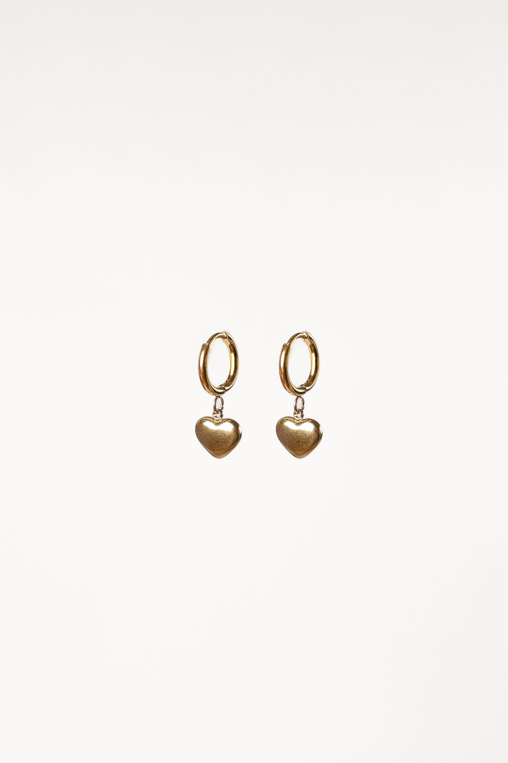 Petal and Pup USA ACCESSORIES Joree Heart Hoop Earrings - Gold One Size