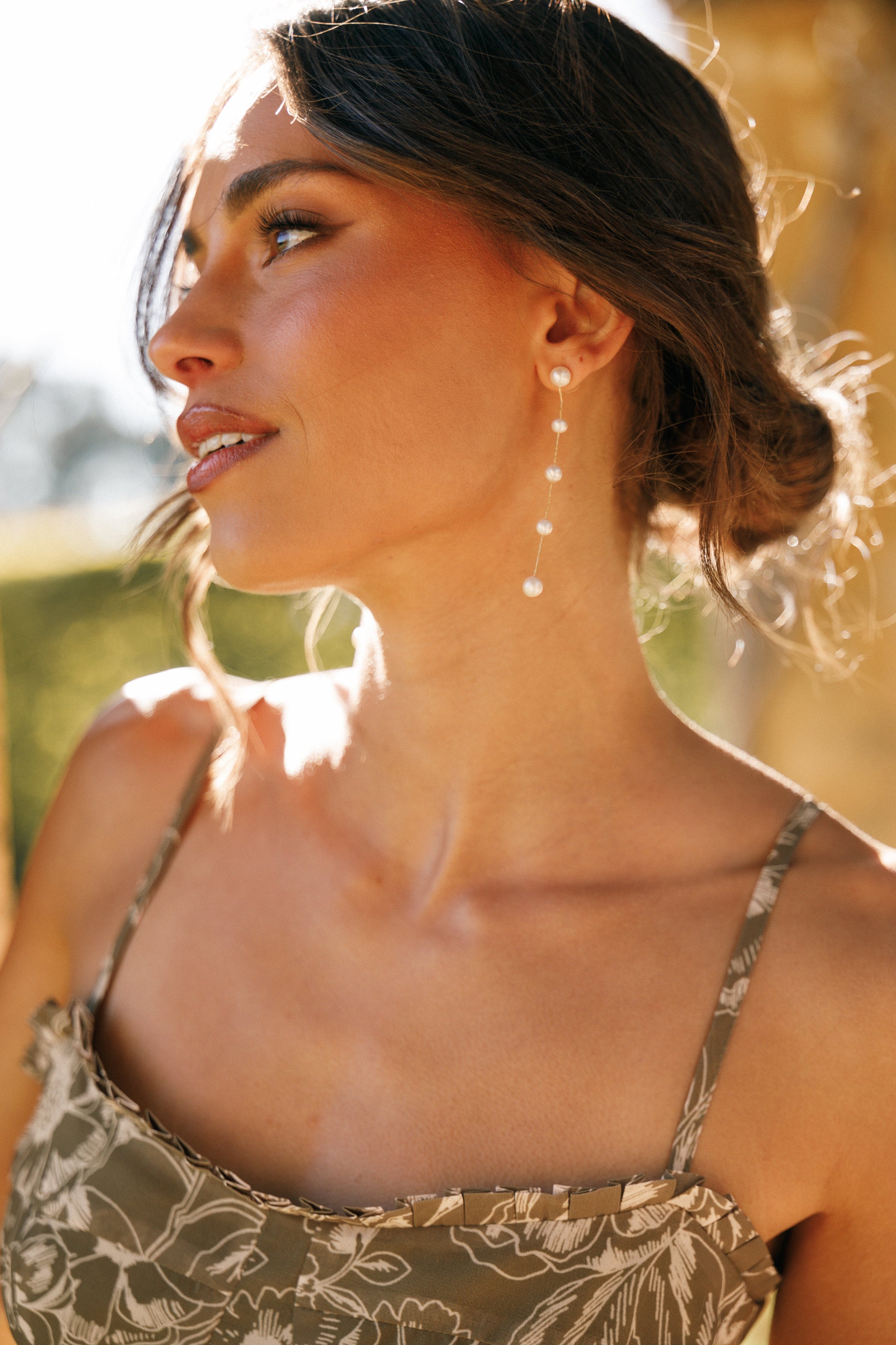 Petal and Pup USA ACCESSORIES Julianna Pearl Earrings - Gold One Size