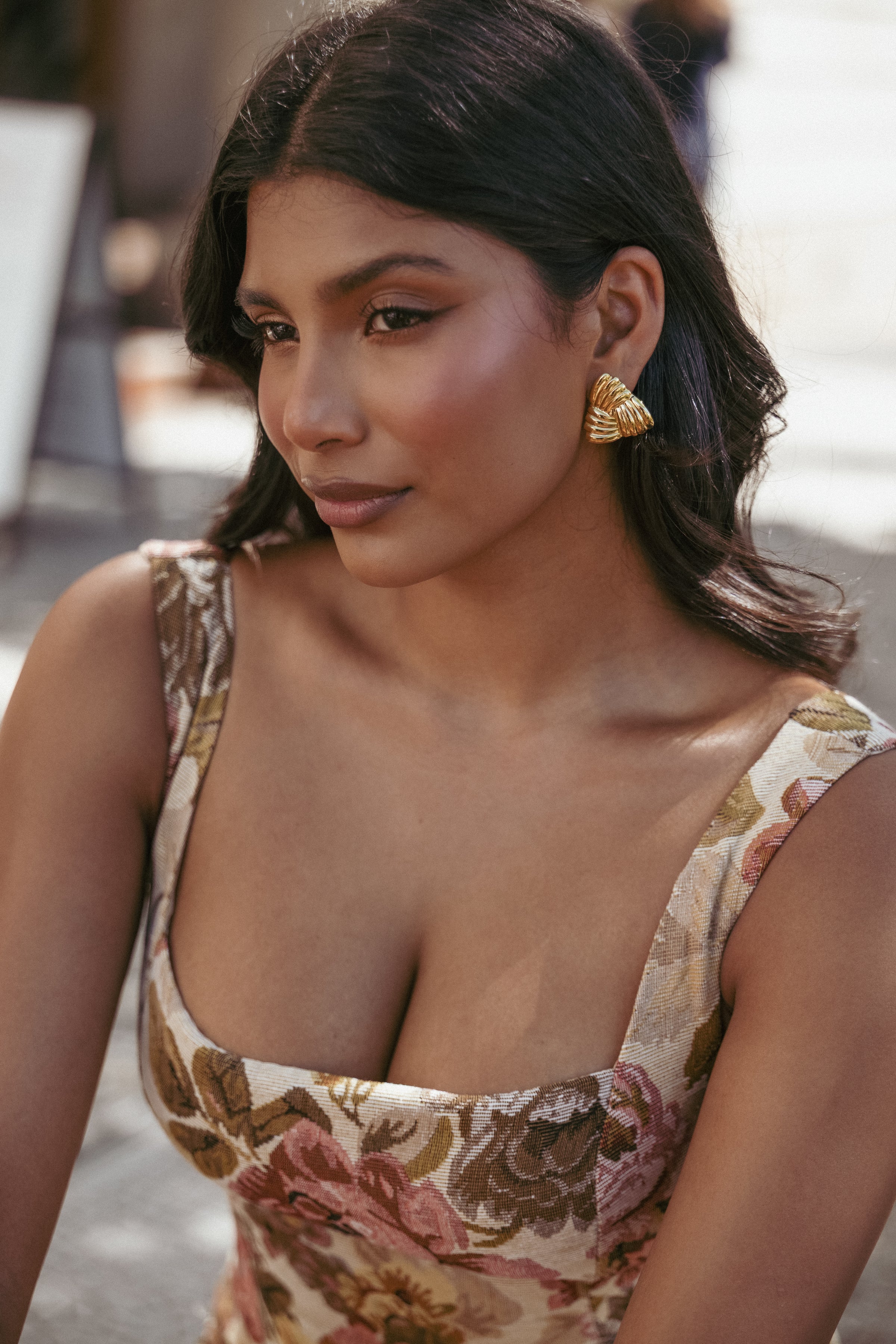 Petal and Pup USA ACCESSORIES Katana Earrings - Gold One Size