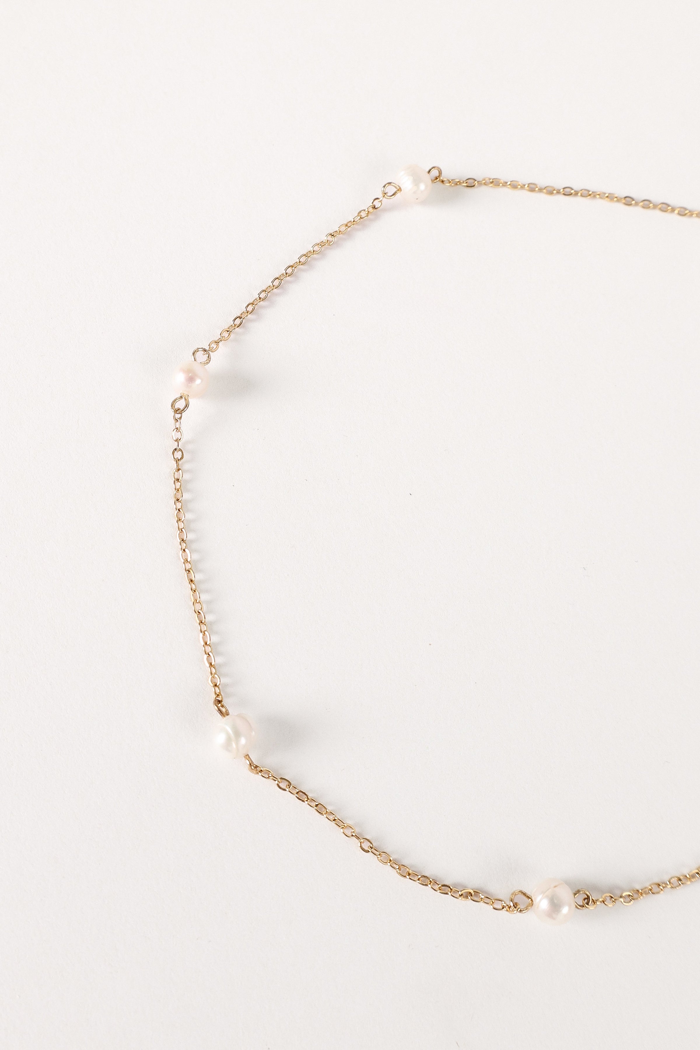 Petal and Pup USA ACCESSORIES Kealy Pearl Necklace - Gold One Size