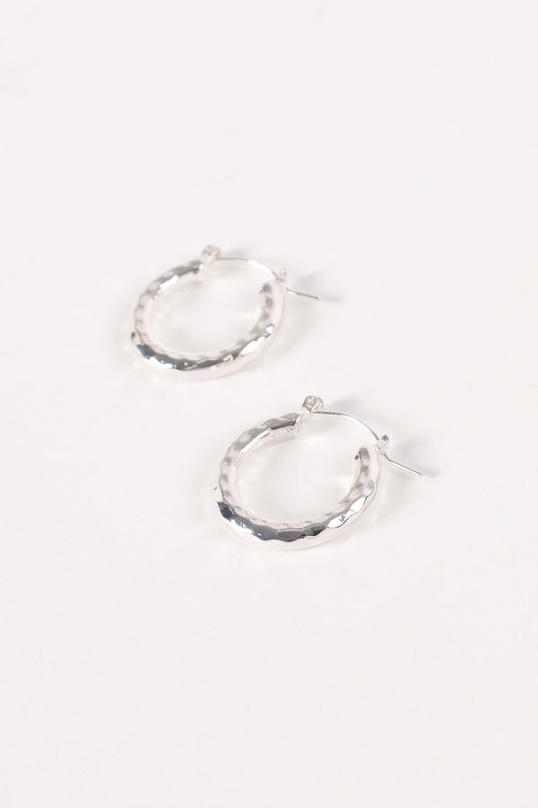 Petal and Pup USA ACCESSORIES Kennedy Hoop Earrings - Silver One Size