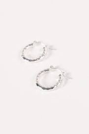 Petal and Pup USA ACCESSORIES Kennedy Hoop Earrings - Silver One Size