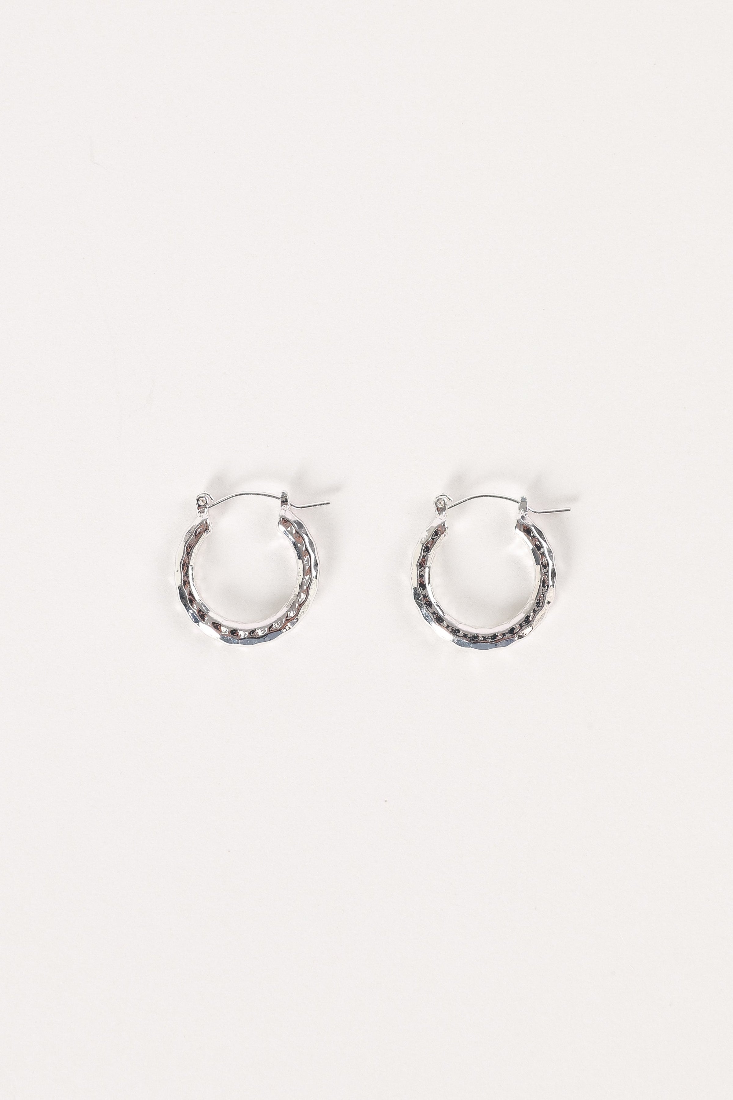 Petal and Pup USA ACCESSORIES Kennedy Hoop Earrings - Silver One Size