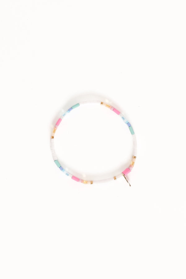 Petal and Pup USA ACCESSORIES Kylie Bead Bracelet - Denim One Size