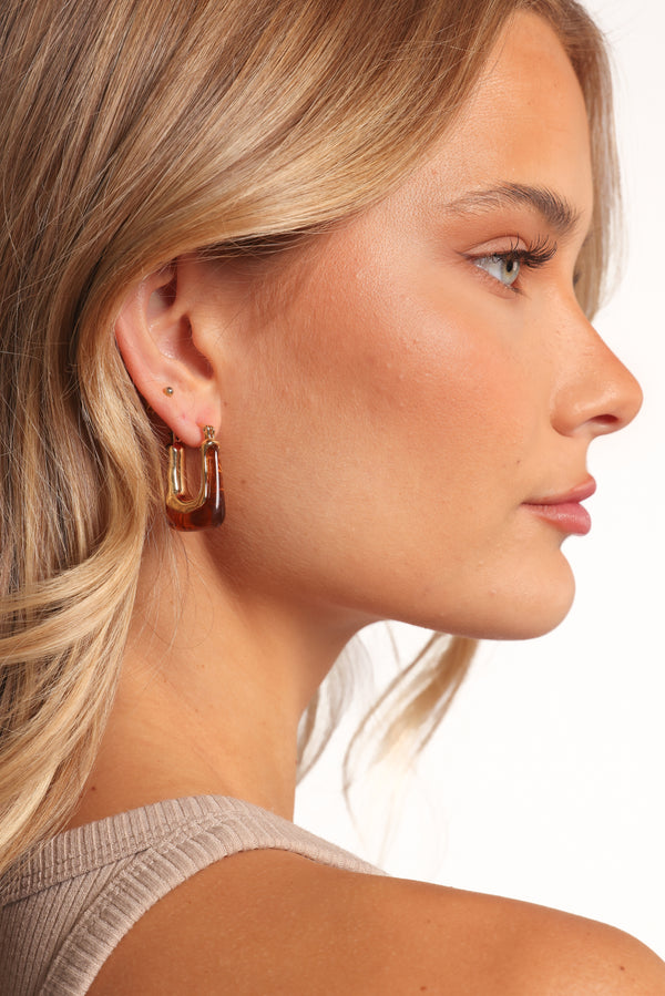 Petal and Pup USA ACCESSORIES Laurel Earrings - Brown One Size