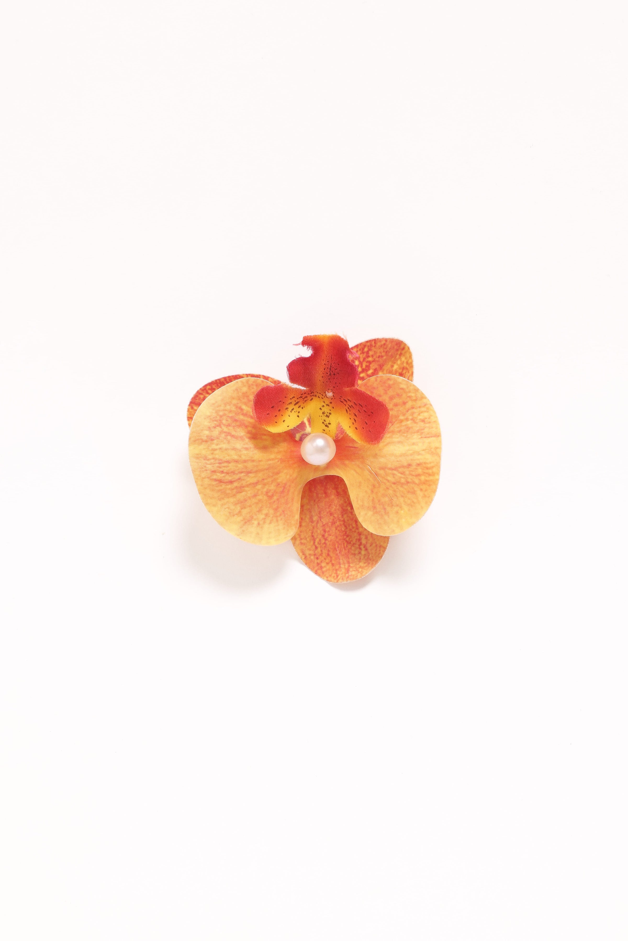 Petal and Pup USA ACCESSORIES Leila Orchid Hair Clip - Orange One Size