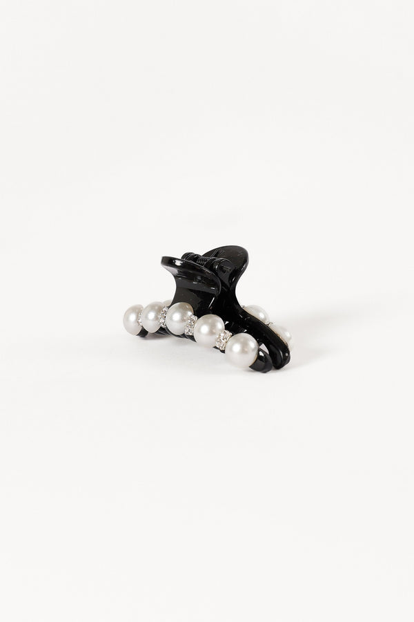 Petal and Pup USA ACCESSORIES Lile Pearl Hair Clip - Black One Size