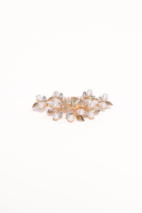 Petal and Pup USA ACCESSORIES Madelaine Hair Comb - Gold/Pearl One Size