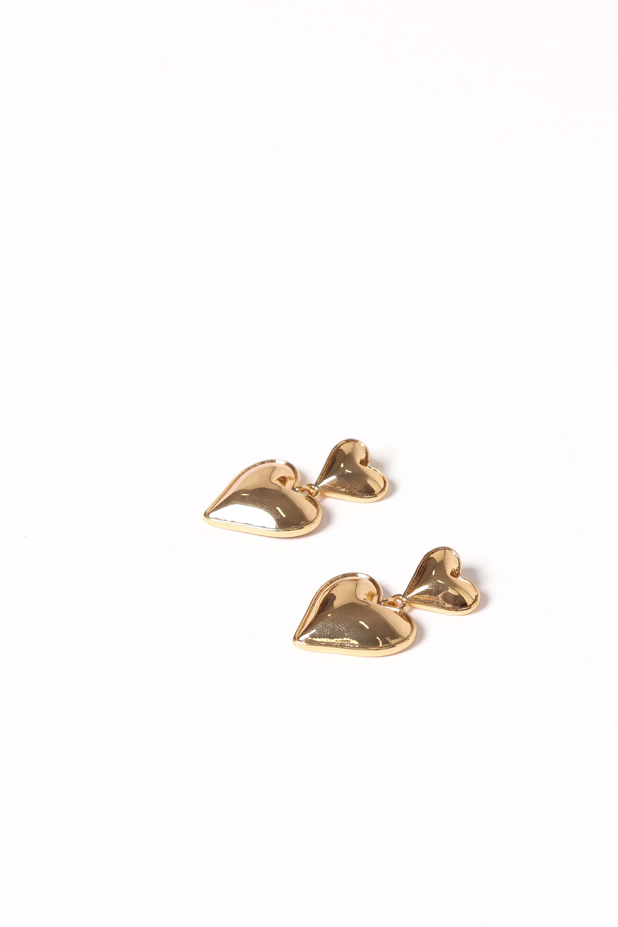 Petal and Pup USA ACCESSORIES Mariana Heart Earrings - Gold One Size
