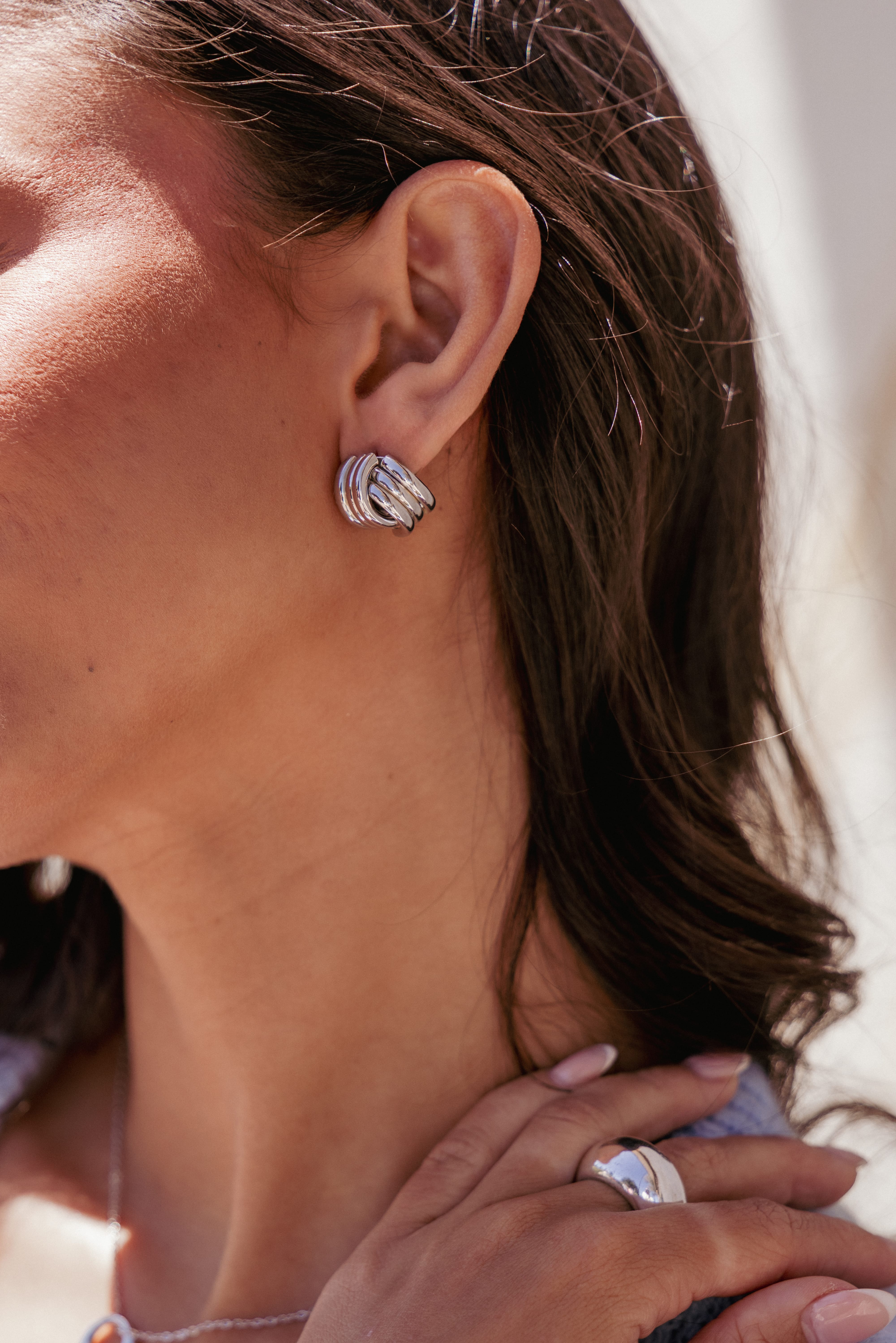 Petal and Pup USA ACCESSORIES Marigold Earrings - Silver One Size
