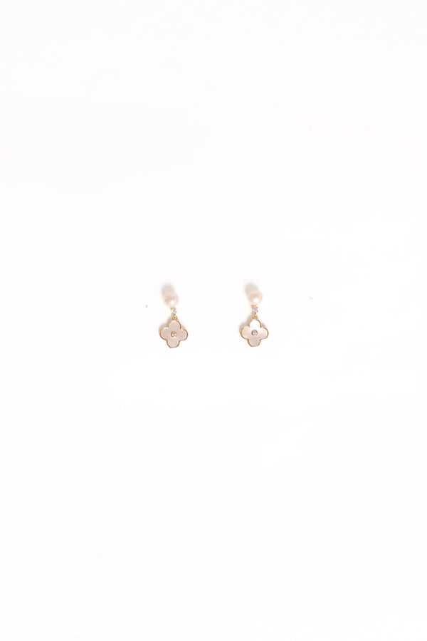 Petal and Pup USA ACCESSORIES Marlowe Flower Earrings - Gold One Size