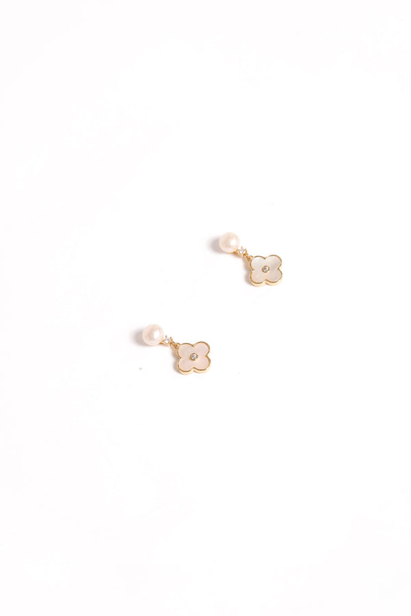 Petal and Pup USA ACCESSORIES Marlowe Flower Earrings - Gold One Size