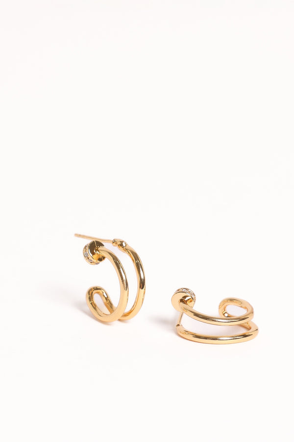 Petal and Pup USA ACCESSORIES Megan Earrings - Gold One Size