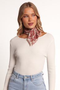 Petal and Pup USA ACCESSORIES Melanie Scarf - Red Floral One Size
