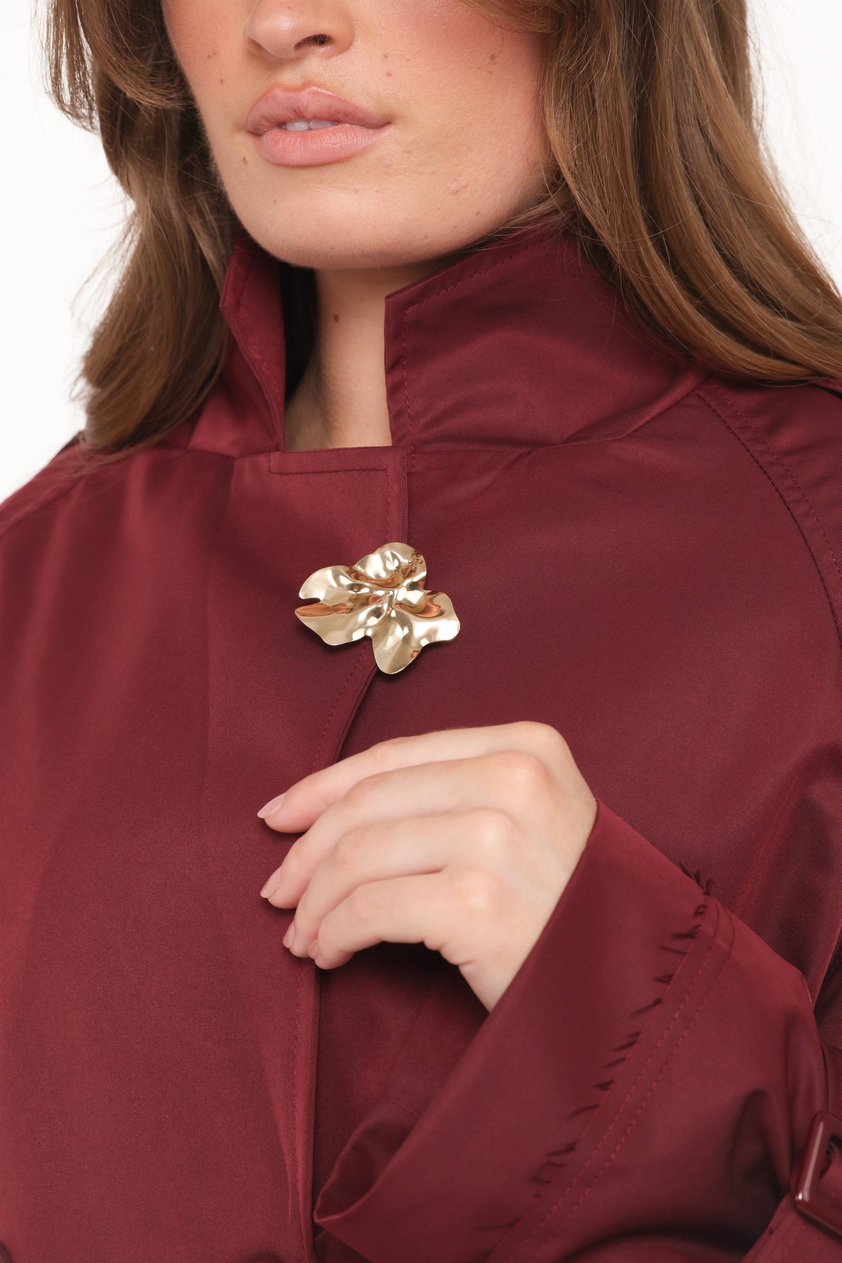 Petal and Pup USA ACCESSORIES Melita Flower Brooch - Gold One Size