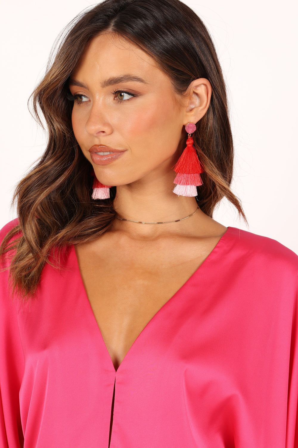 Petal and Pup USA ACCESSORIES Mikki Tassel Earring - Pink One Size
