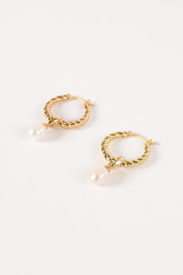 Petal and Pup USA ACCESSORIES Monika Hoop Earrings - Gold One Size