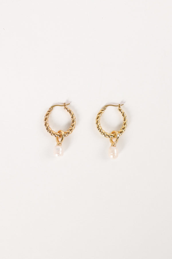 Petal and Pup USA ACCESSORIES Monika Hoop Earrings - Gold One Size