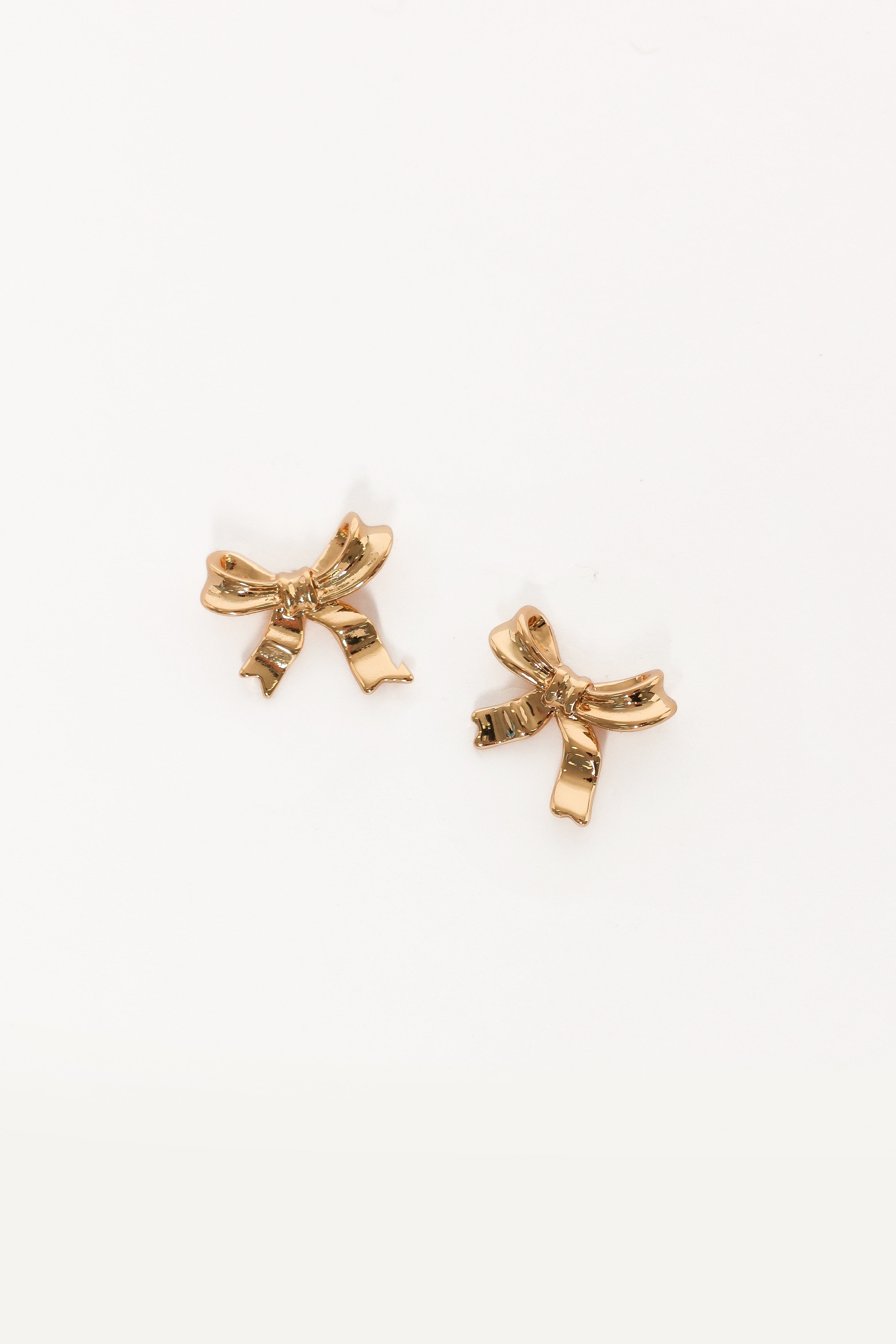 Petal and Pup USA ACCESSORIES Myra Bow Earrings - Gold One Size