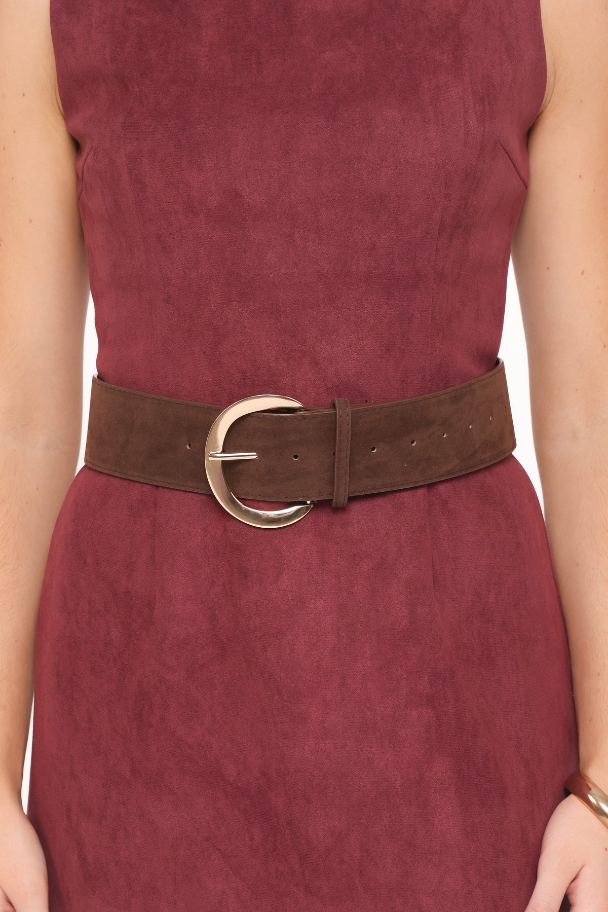Petal and Pup USA ACCESSORIES Paulina Suede Belt - Chocolate One Size