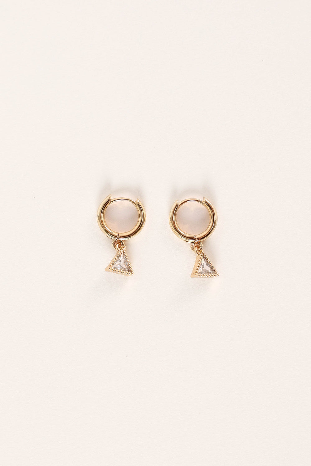 Petal and Pup USA ACCESSORIES Regina Triangle Drop Earrings - Gold One Size