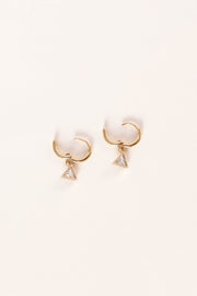 Petal and Pup USA ACCESSORIES Regina Triangle Drop Earrings - Gold One Size