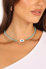 Petal and Pup USA ACCESSORIES Rhodes Necklace - Blue One Size