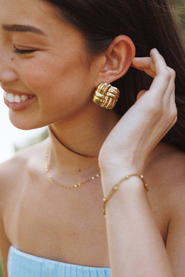 Petal and Pup USA ACCESSORIES Rinna Earrings - Gold One Size