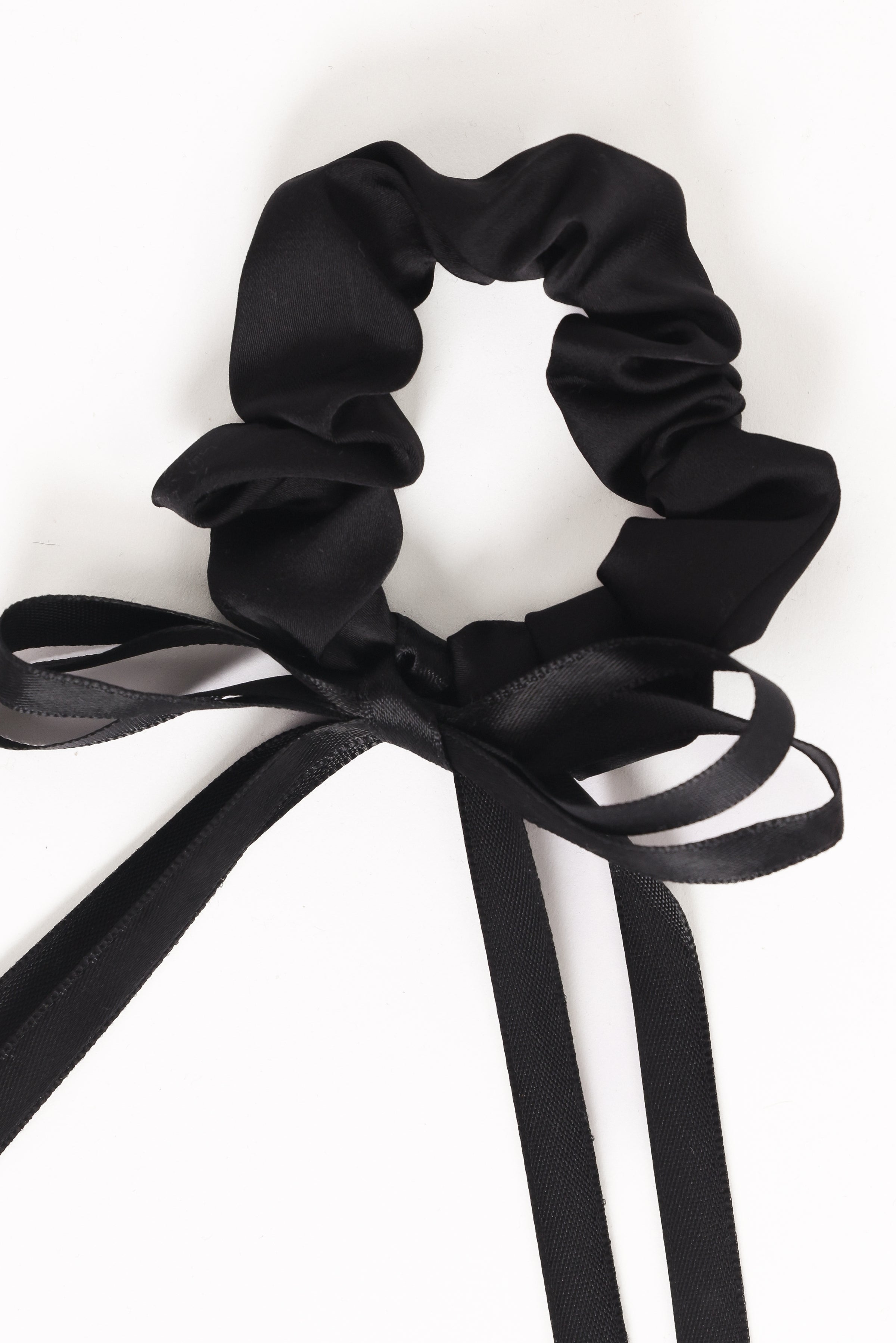 Petal and Pup USA ACCESSORIES Rosemarie Bow Scrunchie - Black One Size