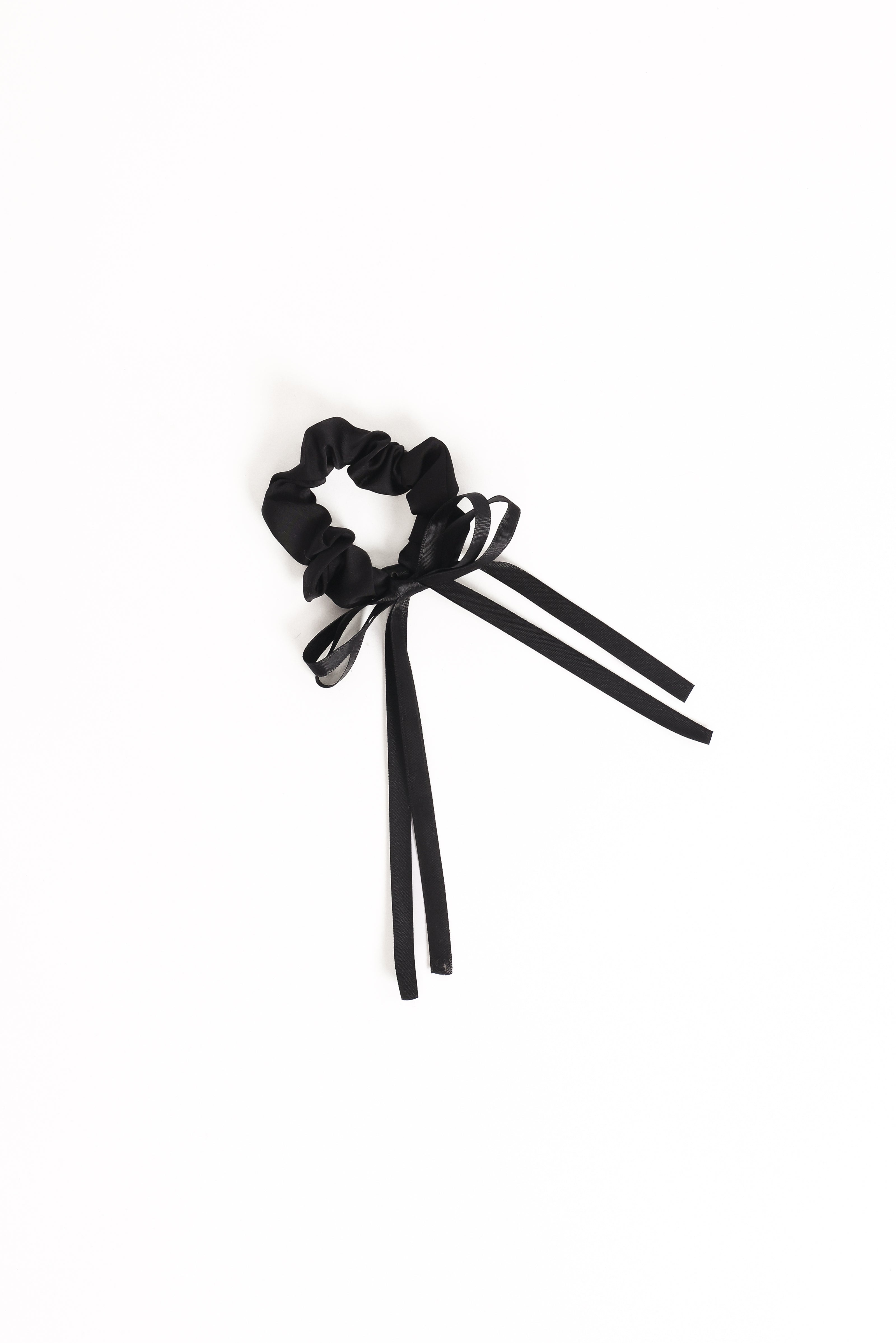 Petal and Pup USA ACCESSORIES Rosemarie Bow Scrunchie - Black One Size